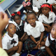 Kindergartners on their first day of school at Dr. Martin Luther King Jr. Charter School for Science and Technology in the Lower 9th Ward on Aug. 20, 2007, in New Orleans. The school reopened after closing post-Hurricane Katrina in 2005. (Mario Tama/Getty Images)